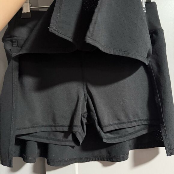 Kyodan Mini Tennis Golf Performance Polyester Skort Black Activewear Medium - Picture 2 of 5